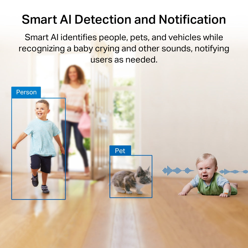 🎥 Caméra de Sécurité AI Panoramique et Inclinable 2K QHD WiFi